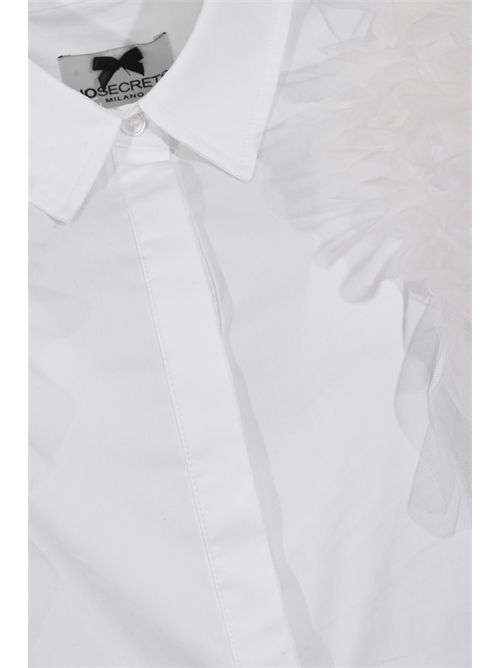 Camicia in popeline con maniche tulle NO SECRETS | 261NS119COCCO